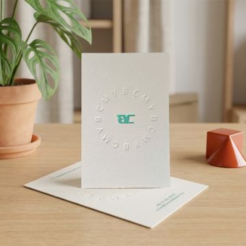 PREMIUM Business Card Printing | Free Shipping BCMY Emboss 360gsm Natural White product 688fc51d